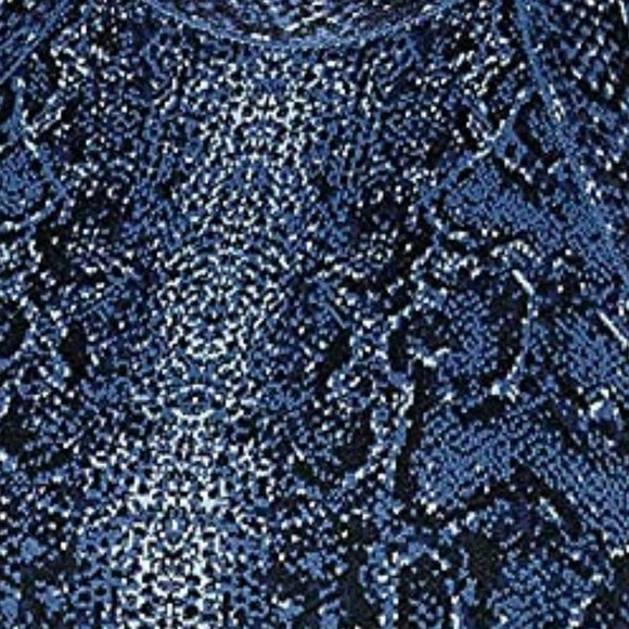 BCBG MAXAZRIA High Neck Snake Print Top Sz Medium - Picture 3 of 4